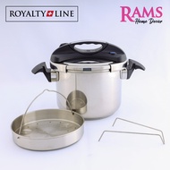 Royalty Line 22cm Stainless Steel Induction Pressure Cooker / Gas Pressure Cooker - 6000ML