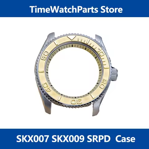 Silver SKX007 Watch Case 316L Stainless Steel Cases For NH35 NH36 Movement 38mm Bezel Insert Sapphir