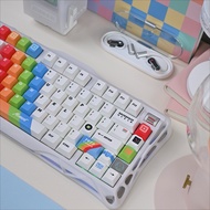 Lucky Keycap DYE-Sublimation Cherry Profile PBT Material Rainbow Staircase Style for MX Mechanical K