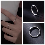 Nhẫn Bạc Nguyên Chất Có Thể Điều Chỉnh Cho Nữ Thiết Kế Mobius Nhẫn Ngón Trỏ Nhẫn Nhỏ Nhẫn Mỏng Nhẫn 