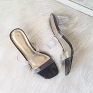 HITAM Kharisma Women's Shoes High Hils Black Glass Rights