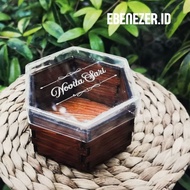 Rustic Hexagon Wooden Ring Box / Engagement Ring Box