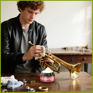 Brass Cleaner 40ml Scratch Rust Remover Paste Brass Instrument Cleaner for Trumpet Trombone Saxophon