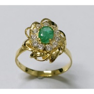 H8893 18k cincin permata asli 2.08g±