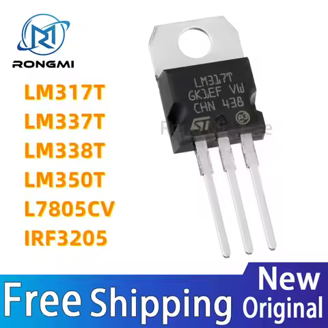 10pcs/lot LM317T LM337T LM338T LM350T L7805CV IRF3205 TO220 Voltage Regulator IC TO-220 LM337 LM338 