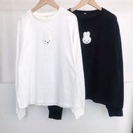 日本 OLIVE des OLIVE X Miffy 黑白色棉質 長袖 TEE T-SHIRT