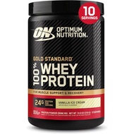 Optimum Nutrition Gold Standard 100% Whey Protein Powder, Ais Krim Vanila, 0.68 Pound (Pek 1).   DY4