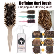 Curl Brush with Curl Defining Cream For Curly Hair Reduce Hair Pulling And Curl Separation