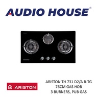 ARISTON TH 731 D2/A B-TG 76CM GAS HOB 3 BURNERS PUB GAS ***2 YEARS WARRANTY BY AGENT***