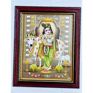 A4 Size Photo Frame Radhakrishna / krishna Samy Photo Frame with Glass