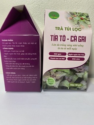 Combo 2 hộp trà tía tô túi lọc trà túi lọc tía tô Bảo Khang cà gai leo trắng da ngăn ngừa lão hóa hạ