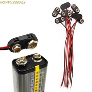 HOMECLEOESQX 10Pcs Battery Holder Clip, Battery Holder I / T Type Cable Battery Clip Connector, Blac