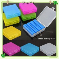 SIMPLESHOP Battery, Plastic Colorful 18650 Battery Box, Anti-slip 4 AA Rechargeable Battery Case 183