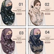 Tudung Instant Nelofa Rosen Sworvski + Mask Bertali🔥