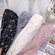 Starry Sky Pink Gauze Sequin Midi to Long Skirt