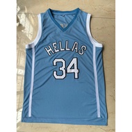 No. 34 2024 Greece National Team Antetokounmpo Adeto Kwan Embroidered Jersey Trendy Basketball Unifo
