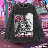 Longsleeve | Oversized T-Shirt | Oversize washing | Oversized t-shirt | One punch man anime t-shirt 