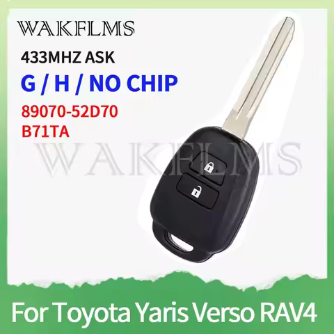 89070-0D580 B71TA For Toyota Yaris Verso RAV4 2011 2012 2013 2014 2015 with G H Chip 2 Buttons Remot