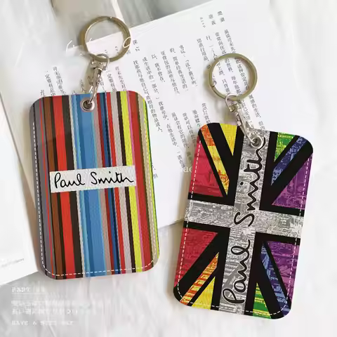 S-Smith Fashion P-Paul Rectangle Keychain Card Holder, Badge Credit Card Holder, Student ID Card Hol