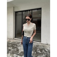 Shuu _ Fake Two-Piece Neck Buttoned Shirt