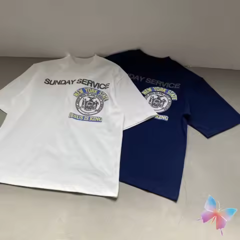 High Quality Jesus Is King Foam Print Kanye West T-shirt Summer Street Cotton Short Sleeve Casual Lo
