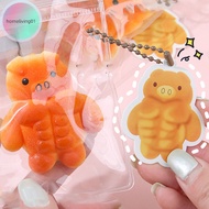 homeliving Abdominal Muscles Bear Pinching Keychain Muscle Lion Mochi Squishy Fidget Toy Slow Rebound Deion Toy Stress Release Vent Toy sg