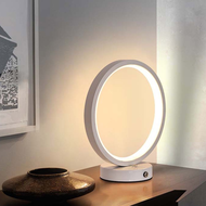 Vimite LED Simple Energy-saving USB Plug-in Round Base Touch Control Bedroom Bedside Lamp Desktop De