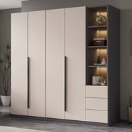 Nordic Solid Wood Wardrobe Storage Cabinet Wardrobe With Drawers Small Wardrobe 1/2/3/4/5 Doors Ward
