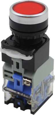 Even Button With Light สวิตซ์ ปุ่มกด (เเบบมีไฟ) สำหรับตู้คอนโทรล LA38-8A-11D (Ø22)