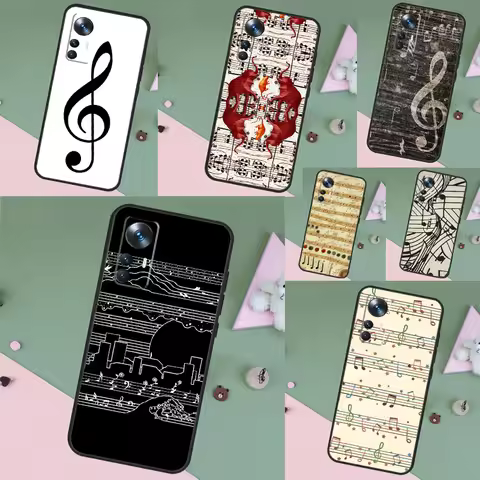 Music Score Musical Notes Case For Xiaomi 15 Ultra 11T 12T 13T 14T 13 14 Pro POCO X7 Pro F5 F6 M6 X3