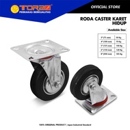 TORA Rubber Caster Wheels 3 - 8 Inch Live - Caster Wheels Trolley Furniture Trolley Display Case