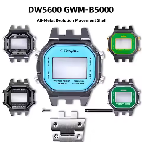 All-Metal Evolution Movement Shell For Casio DW5600 DW5000 DW-5600 GW-B5600 Upgrade Modified to GMW-