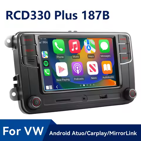 MIB Carplay Car Radio 6RD035187B Noname RCD330 Plus Android Auto AUX Headunit for VW Caddy Jetta MK5