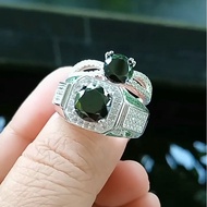 cincin couple permata hitam silver 925, cincin couple perak 926 bati hitam, silver 925 black couple 