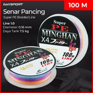 Senar PE 300m Super Kuat Kecil Halus Anti Keriting 300 Meter / Benang Pancing Aksesoris Memancing Uk