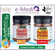 Health Paradise Organic Cayenne Pepper Powder [MILD/ STRONG] 130g Bottle | 100g Refill Pack 有机红椒粉 (Exp: Sep/2026)