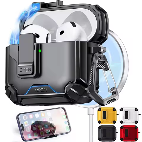 For Magsafe Wireless Charging Earphone Case For Airpods 4 3 Case Airpods Pro 2 Airpods2 Cases Magnet