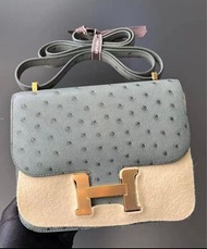 可陪驗 現貨 Hermes 愛馬仕 Mini Constance 63 vert amande 杏仁綠 ghw 奶茶 金扣 Camerel 焦糖 金扣 康康 geta 二代 minic c18 c19