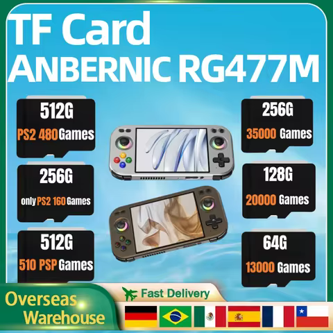 For ANBERNIC RG 477M TF Card Memory Card Preloaded Games 512GPSP Games Video Game Console Pre-instal