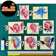 Apachee Designs / Apache Pedang / Daun Sticker Cutting Overlapping Reflective #apachee #stikerapache