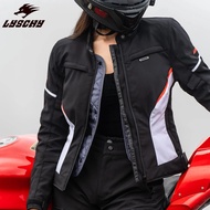 LYSCHY Motorcycle Jacket Women Autumn Winter Warm Anti-fall Motocross Riding Clothing Waterproof We