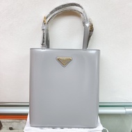 閒置✨Prada 灰藍色三角標logo托特包 tote bag