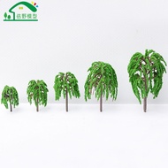 (1 tree) Miniature willow tree miniature landscape model used for garden decoration and miniature la