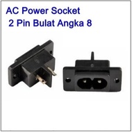 AC Power Socket 2 Hole Power Cable 2 pin AC connector Number 8