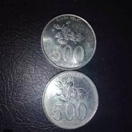 uang koin 500 melati putih