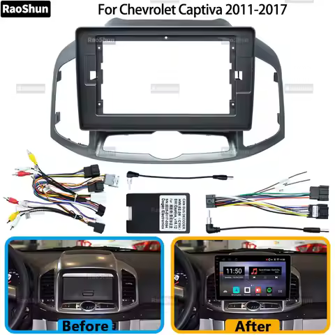 Raoshun Car Android Radio Stereo Player Frame For Chevrolet Captiva 2011-2017 10 inch Fascia 16PIN H
