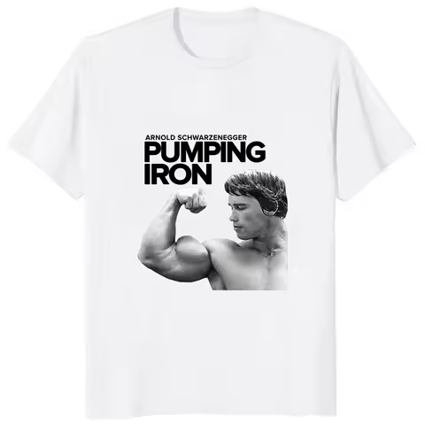 Mr Olympia Conquer T-shirt Arnold Schwarzenegger Printed Bodybuilding Fitness Exercise T Shirt Comfo