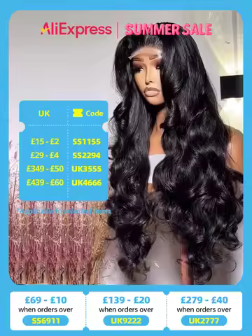 30 40 Inch Bazilian Body Wave 13x6 Transparent Lace Frontal Wig Human Hair 5x5 Glueless Closure wate