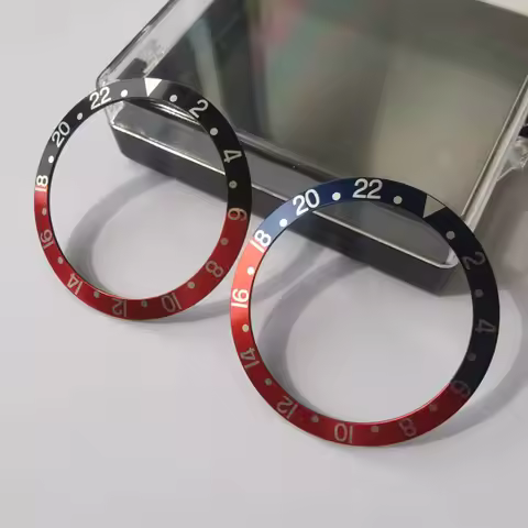 High Quality 37.6mm Black Red Blue Sloping Aluminum Bezel Insert Replace Original Accessories For Ol