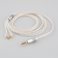 99% Pure Silver 8 Core 2.5mm 4.4mm XLR Headphone Earphone Cable For Etymotic ER4SR ER4XR ER3XR ER3SE